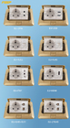 Copper Alloy 16A Waterproof Floor Socket Outlet 3 Modules Electrical Industrial